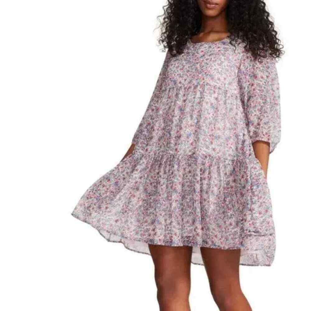 BB Dakota Steve Madden Ditsy Mini Babydoll Peasant Free Spirit Tiered L NWT